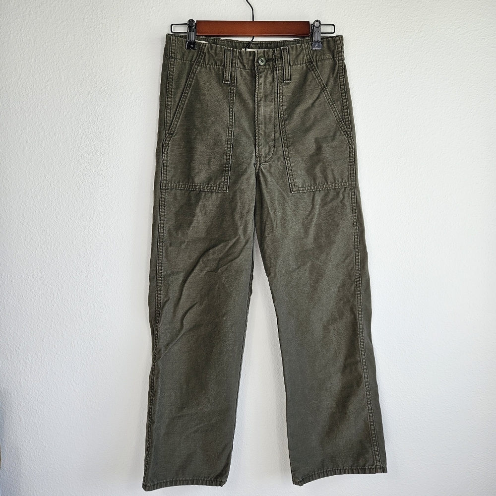 Levi’s Premium Ribcage Straight Green Utility Pants Size 27